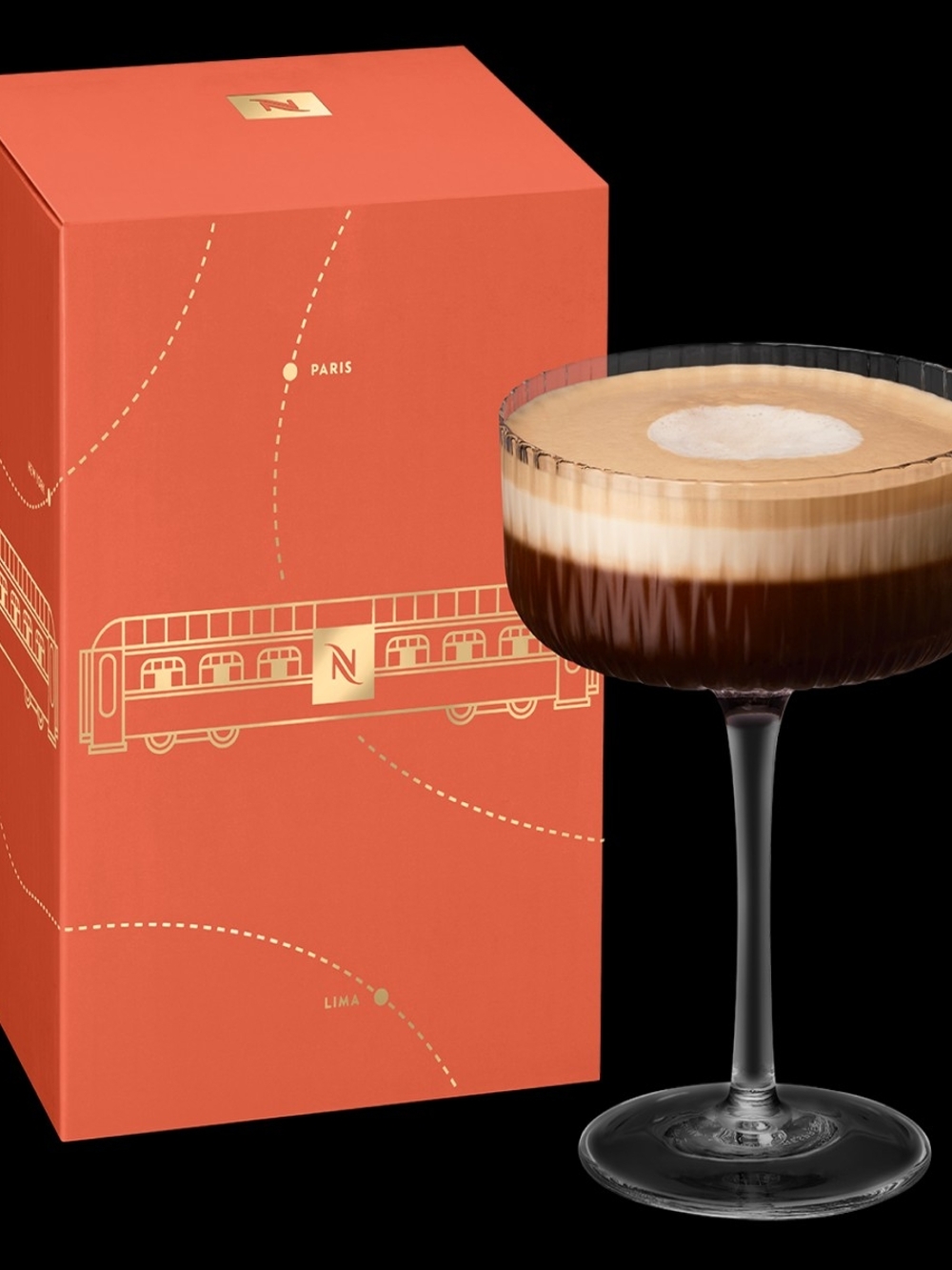 Nespresso Espresso Martini Glass - Limited Edition - Coral Box